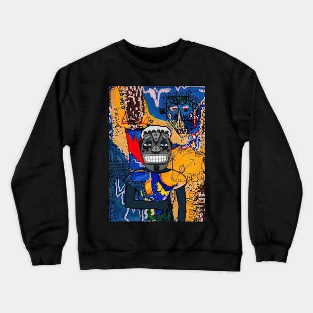 Discover NFT Character - FemaleMask Street Art with African Eyes on TeePublic Crewneck Sweatshirt by Hashed Art